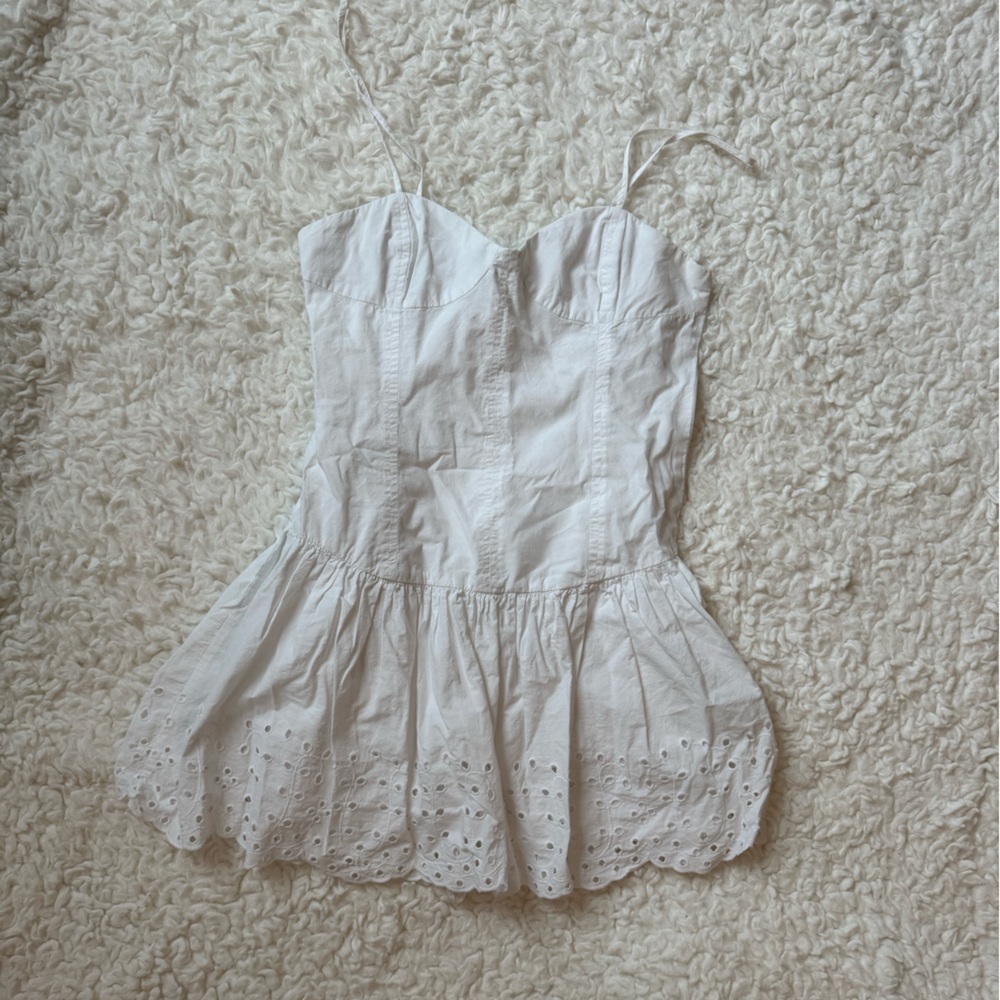 Zara peplum embroidered dress